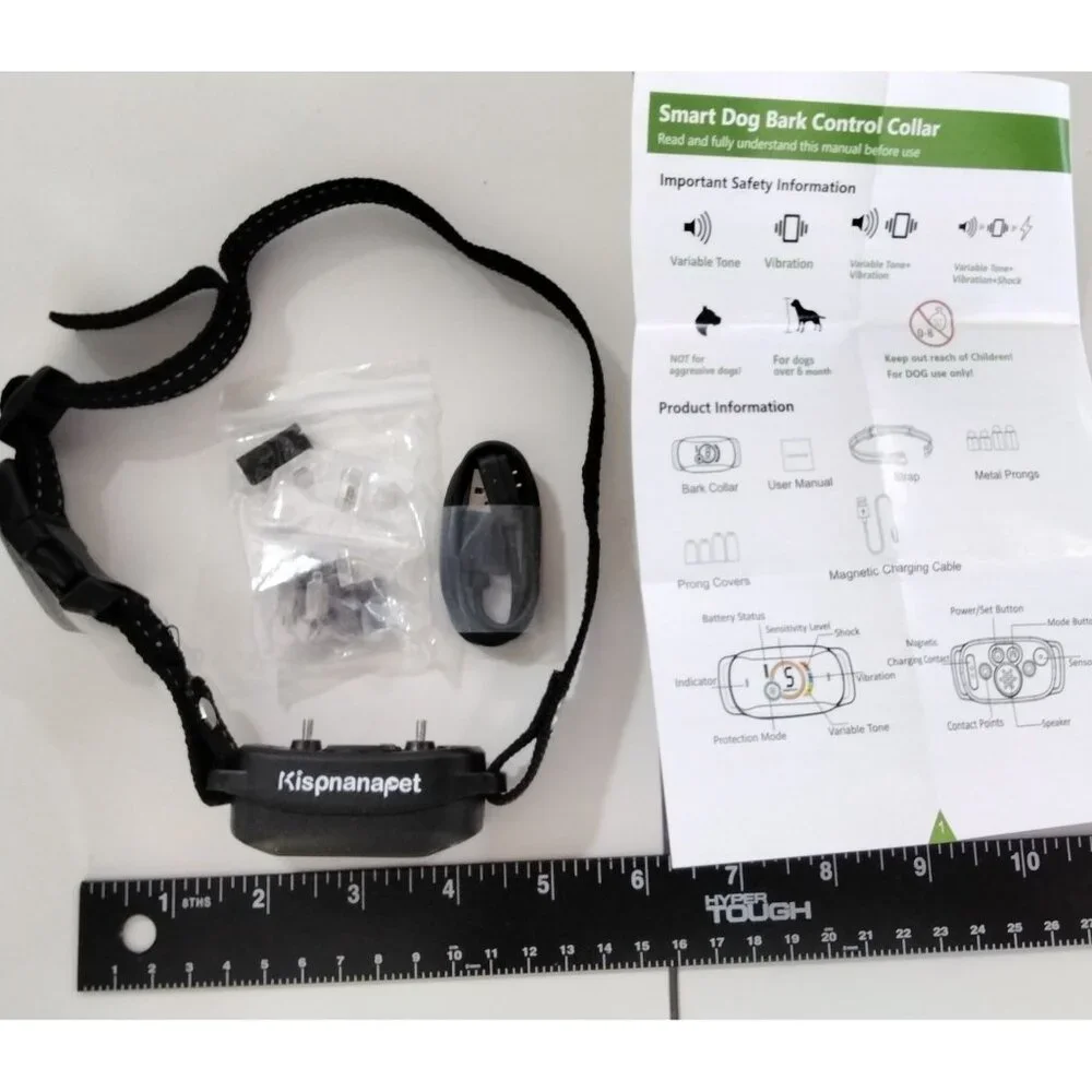Bark Collar, Rechargeable Dog Bark Collar for Large Medium Small Dogs, Anti Bark